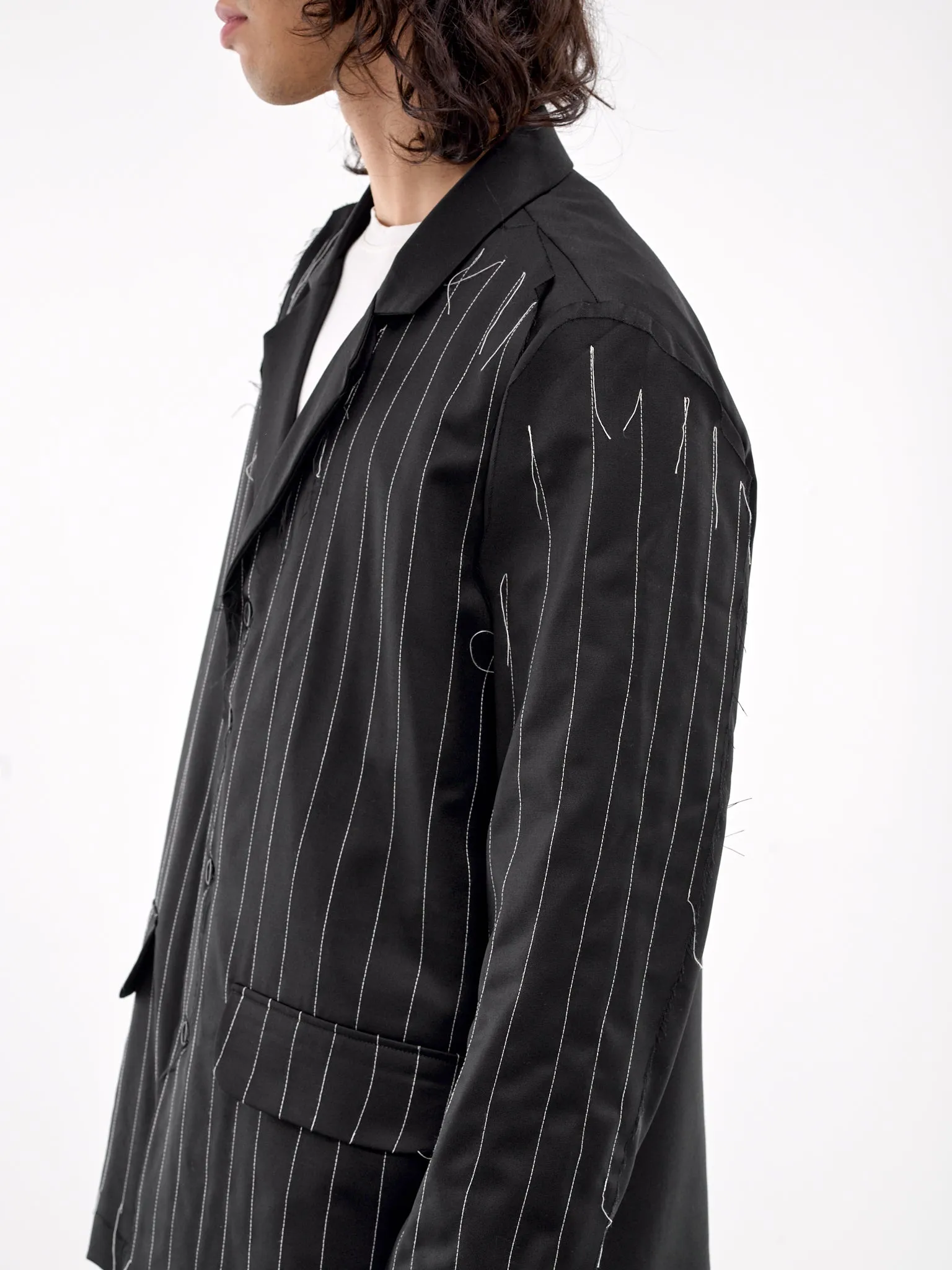 Quilted Suit Jacket (09-03-01-BLACK)