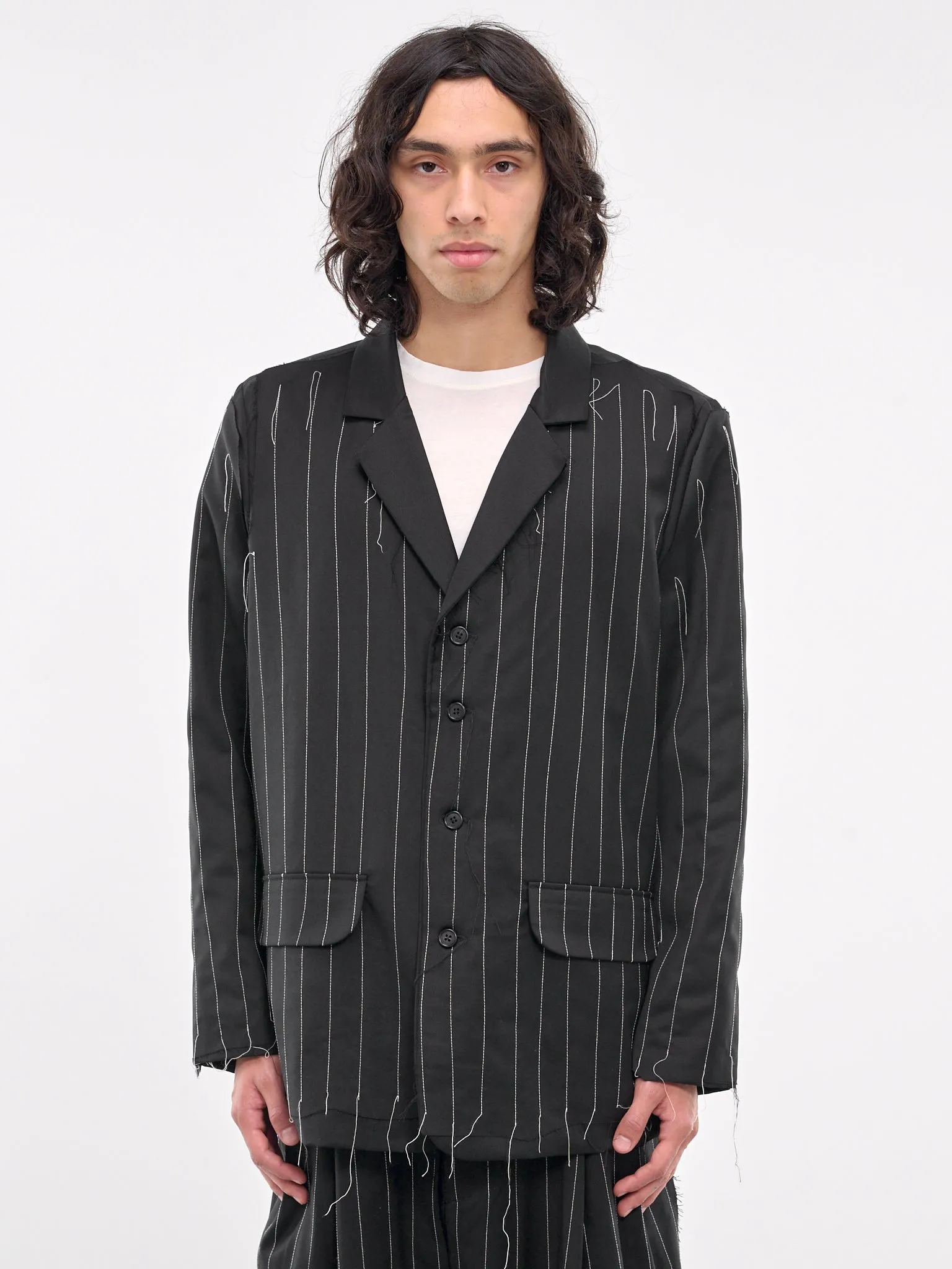 Quilted Suit Jacket (09-03-01-BLACK)