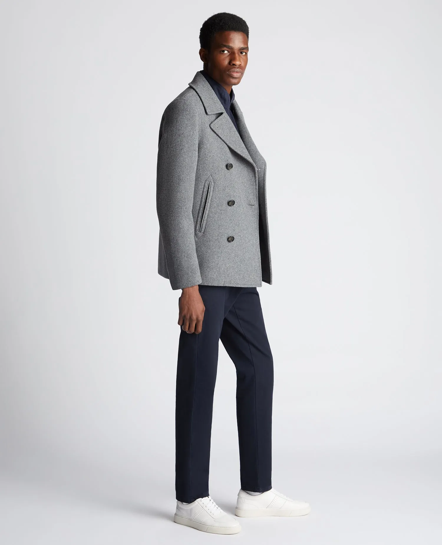 Regular Fit Wool-Mix Tailored Coat