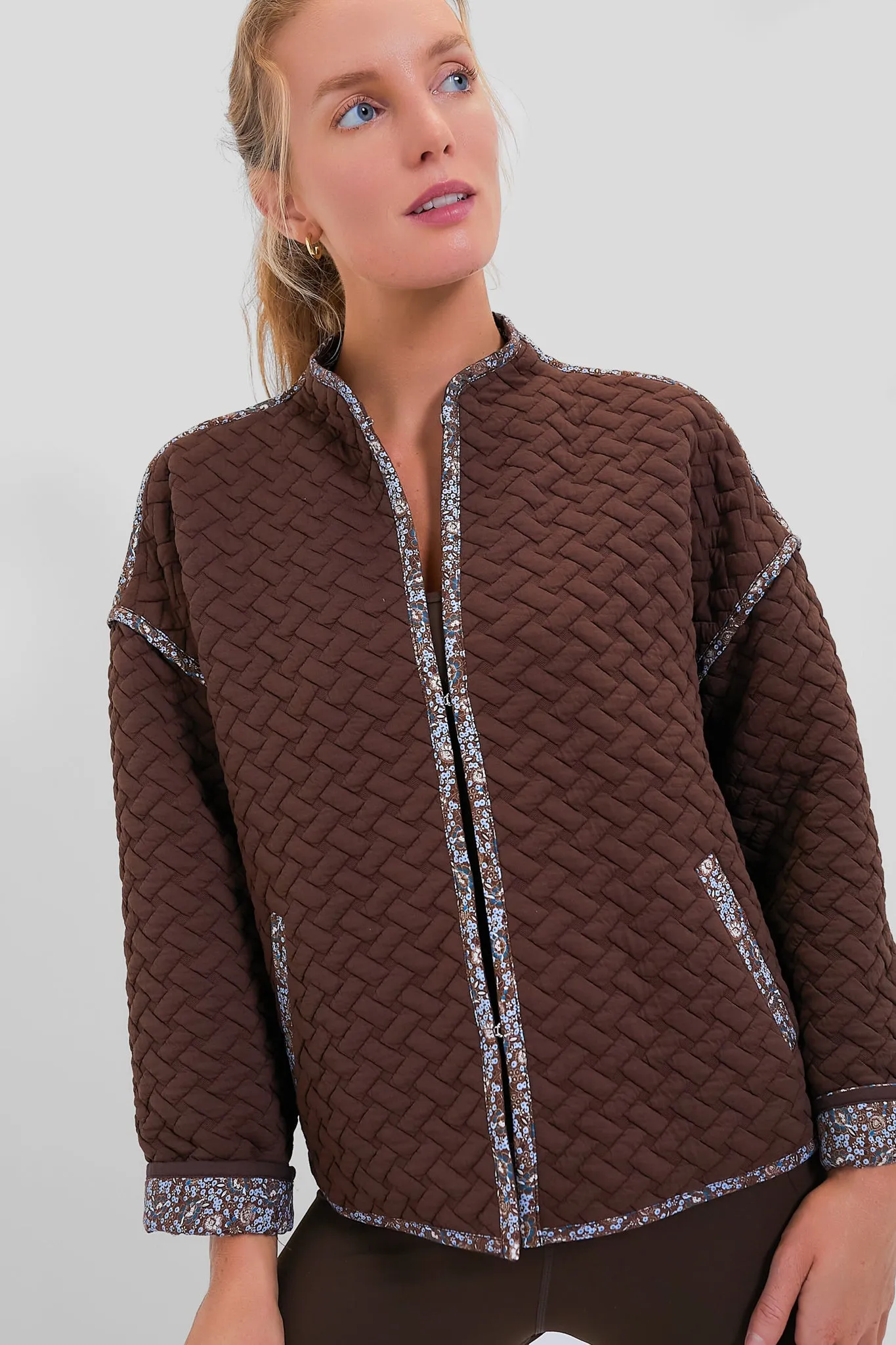 Reversible Brown Quilted Celeste Jacket