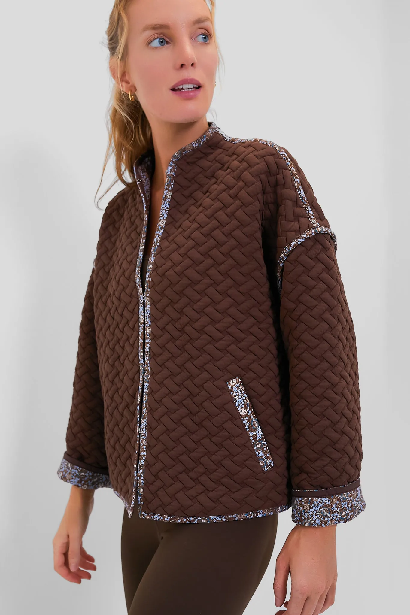 Reversible Brown Quilted Celeste Jacket