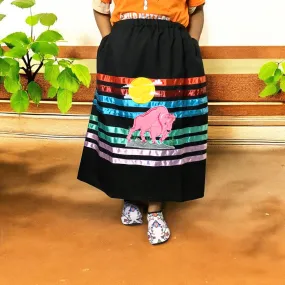 Ribbon Skirt with Buffalo