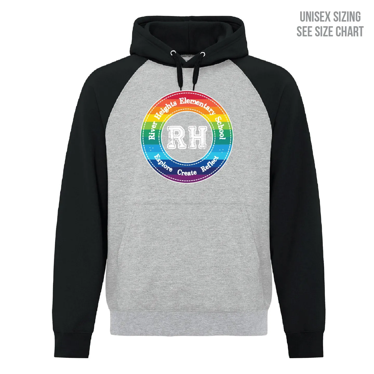 River Heights Pride Crest Two-Tone Unisex Hoodie (RHEST004-F2550)