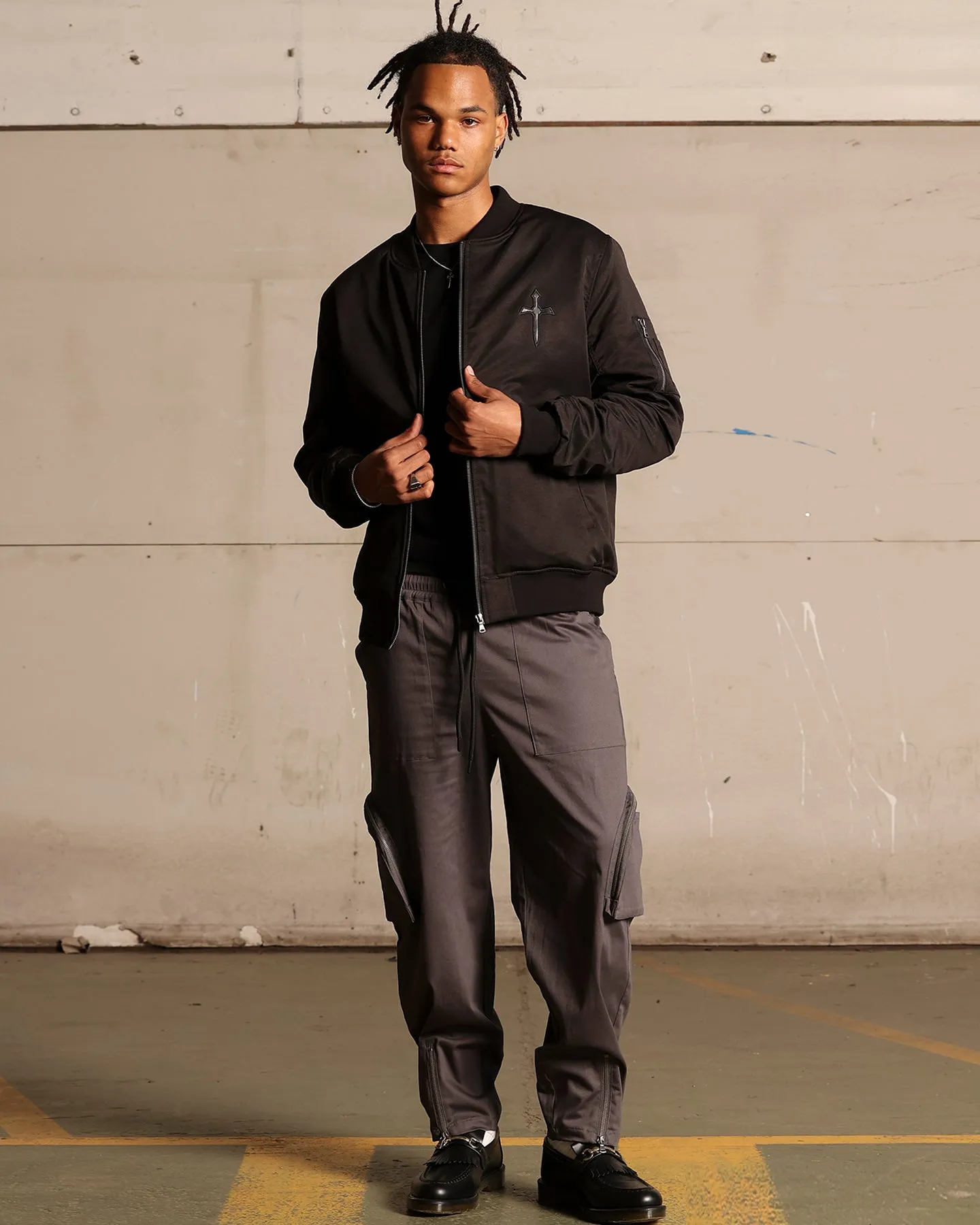 Saint Morta Gallery Zip Cargo Pants Slate