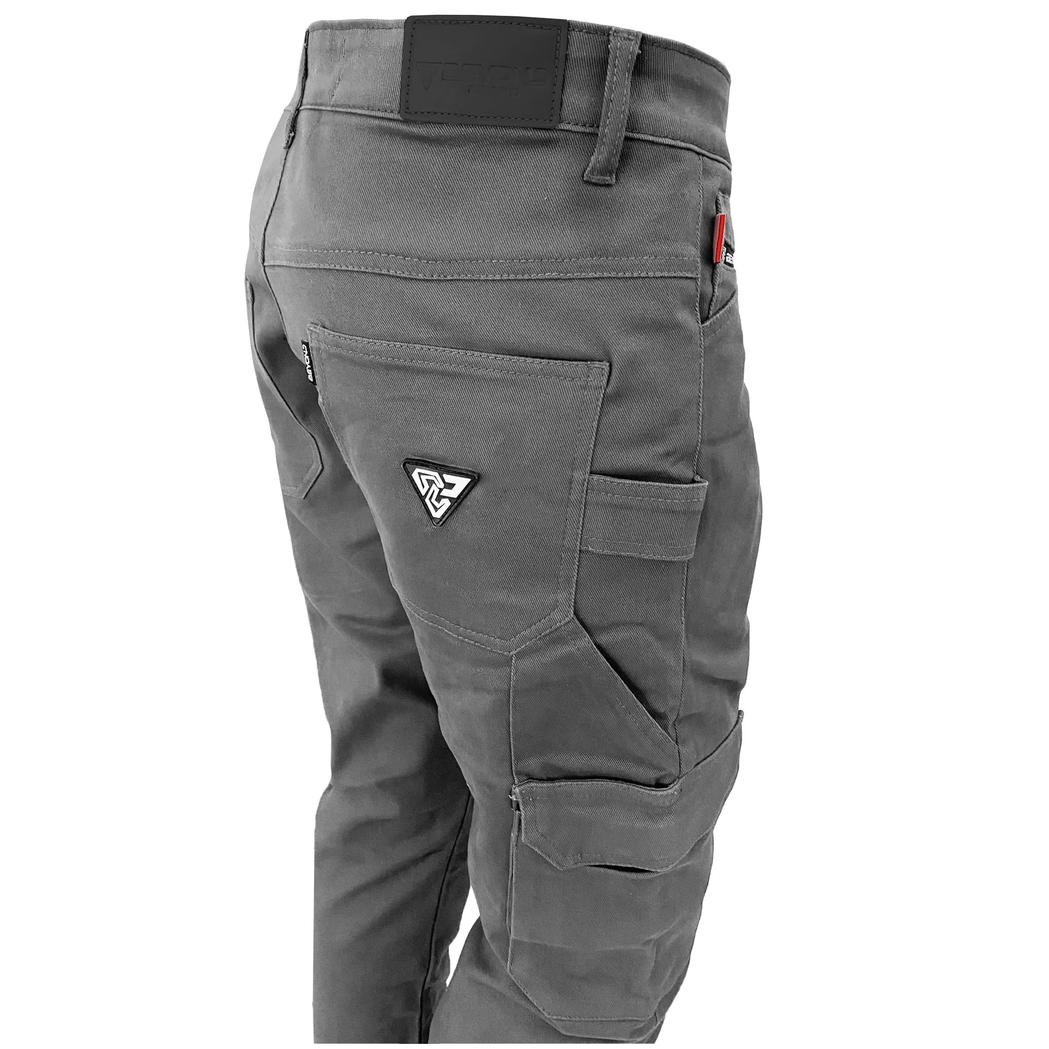 SALE Straight Leg Cargo Pants - Gray with Pads