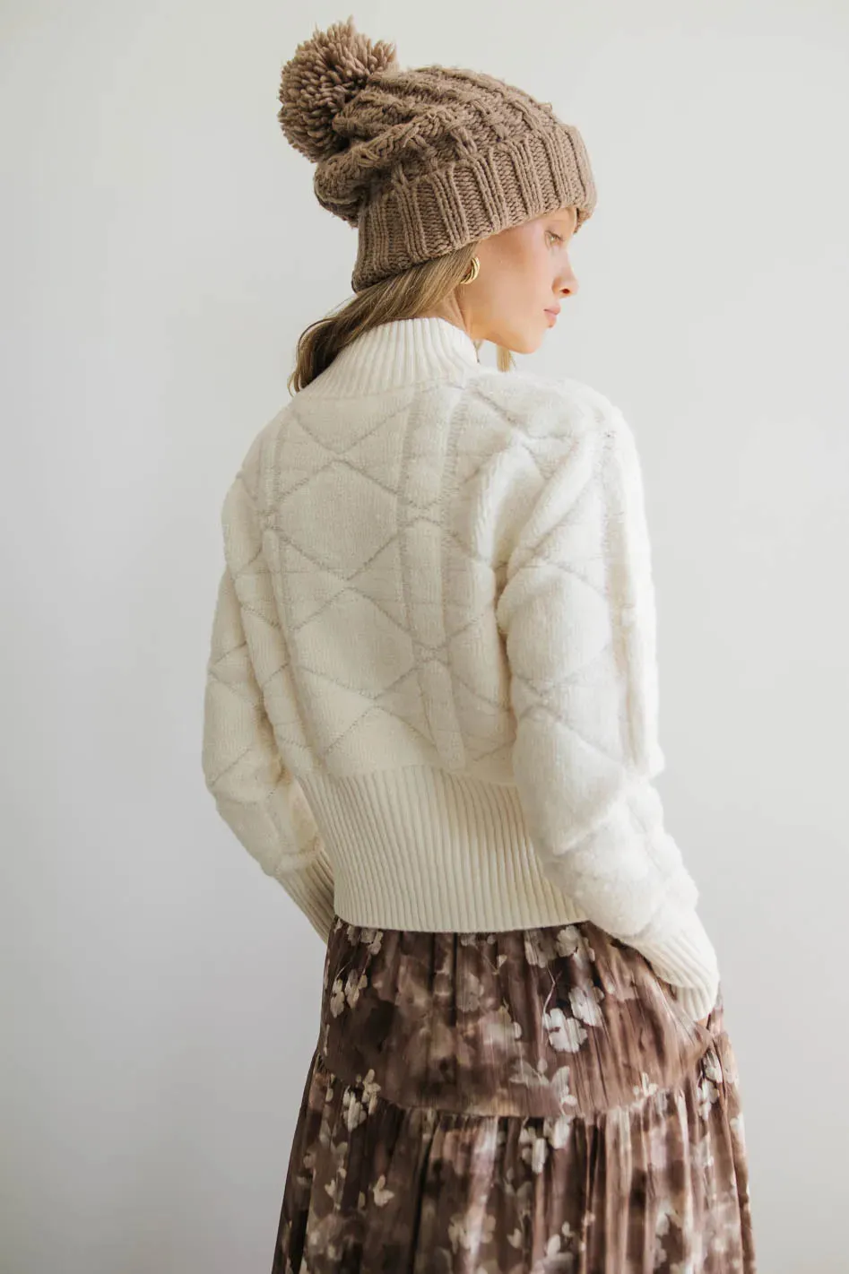 Sheena Quilted Jacket in Ivory