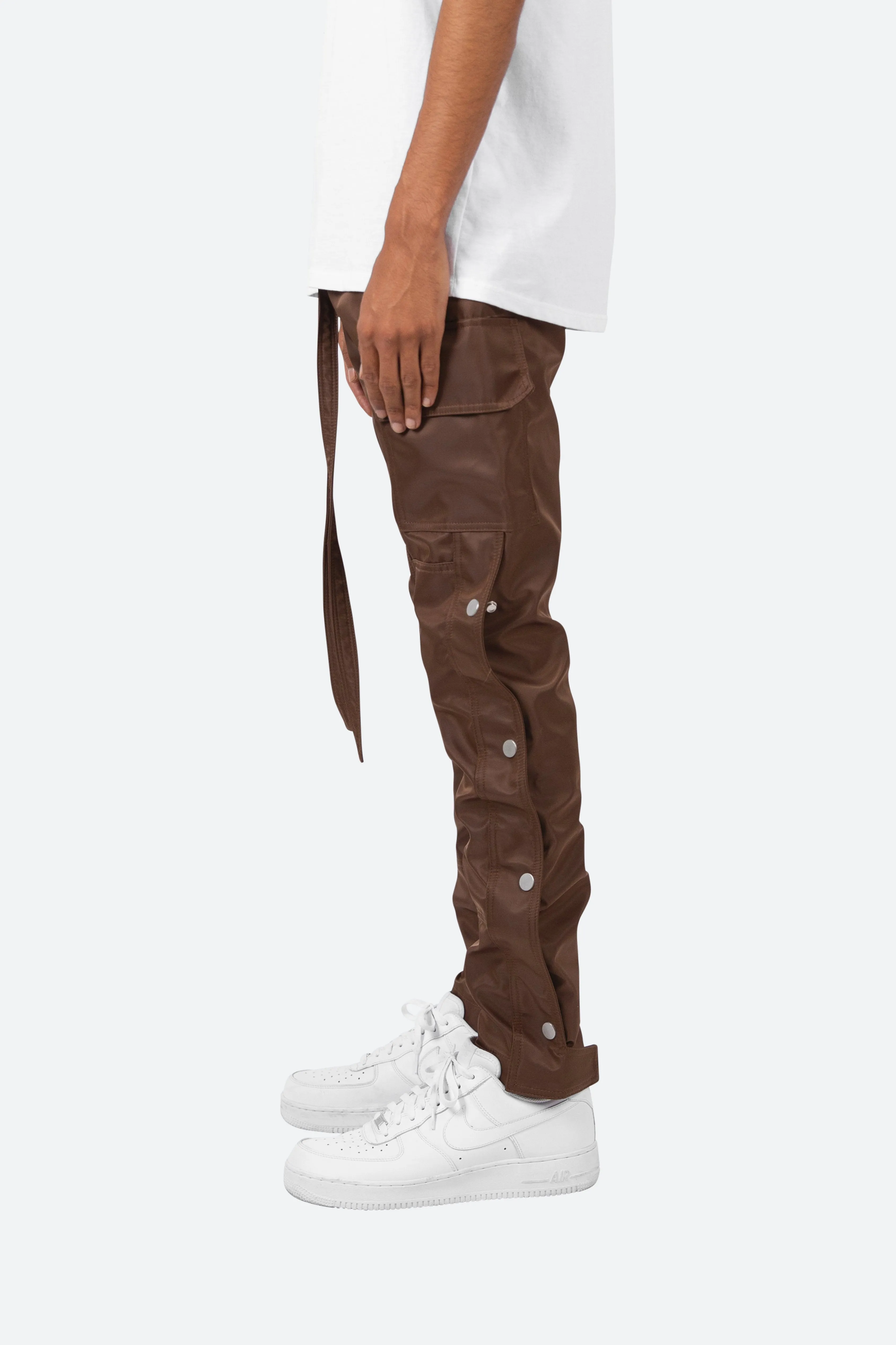 Snap Zipper II Cargo Pants - Brown