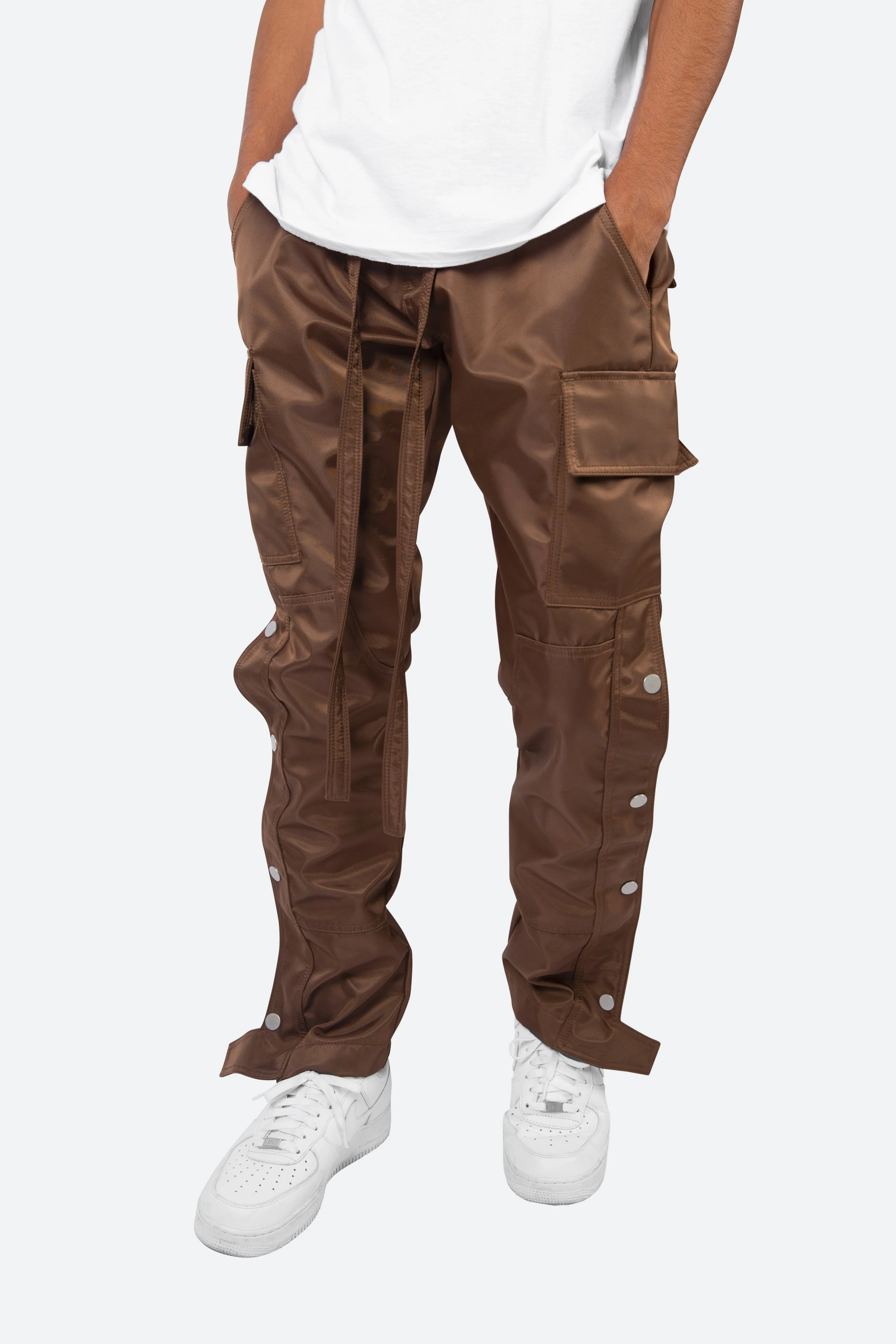 Snap Zipper II Cargo Pants - Brown