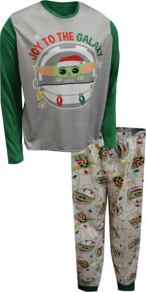 Star Wars Mandalorian Joy to the Galaxy Mens Pajama