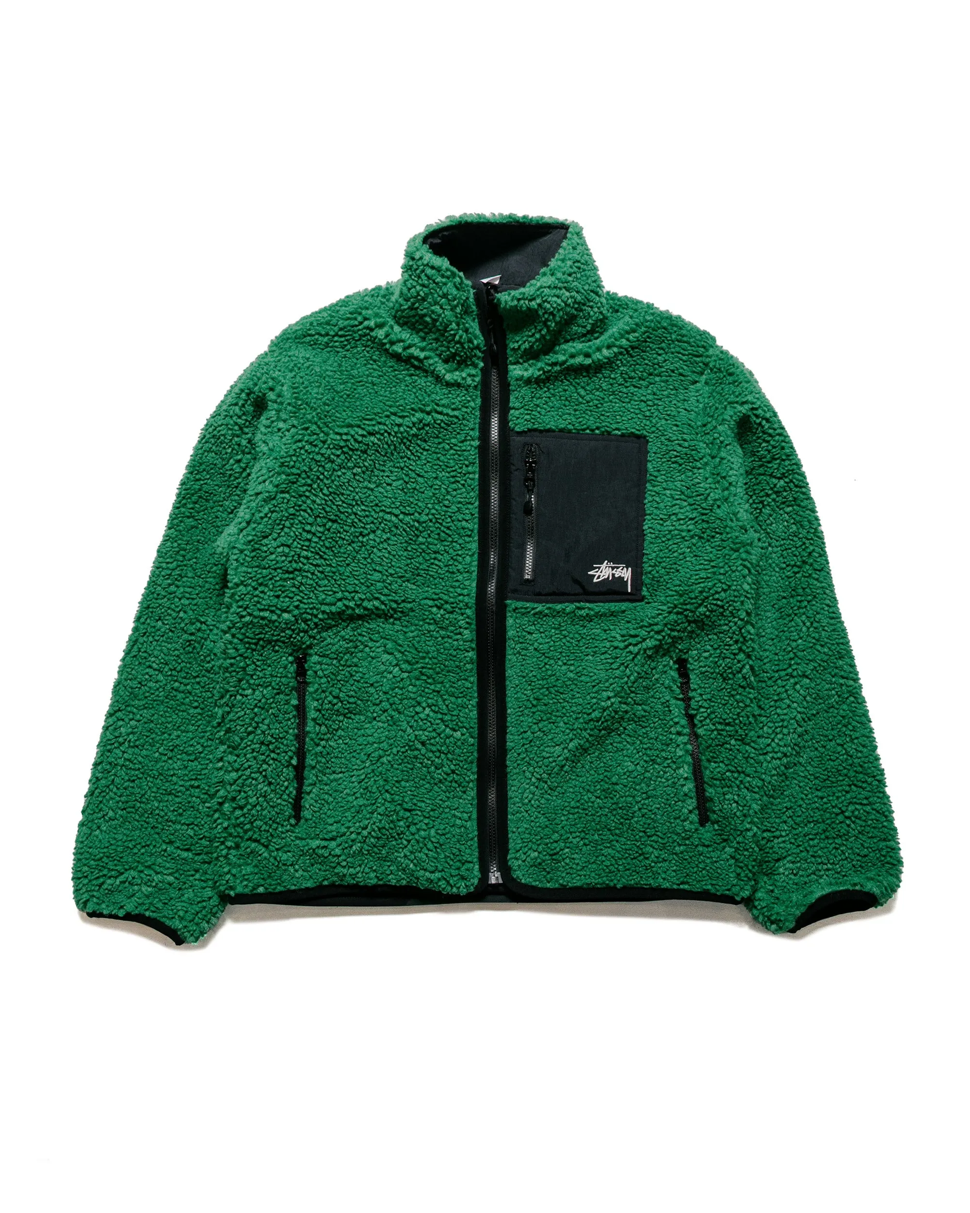 Stüssy Sherpa Reversible Jacket Green