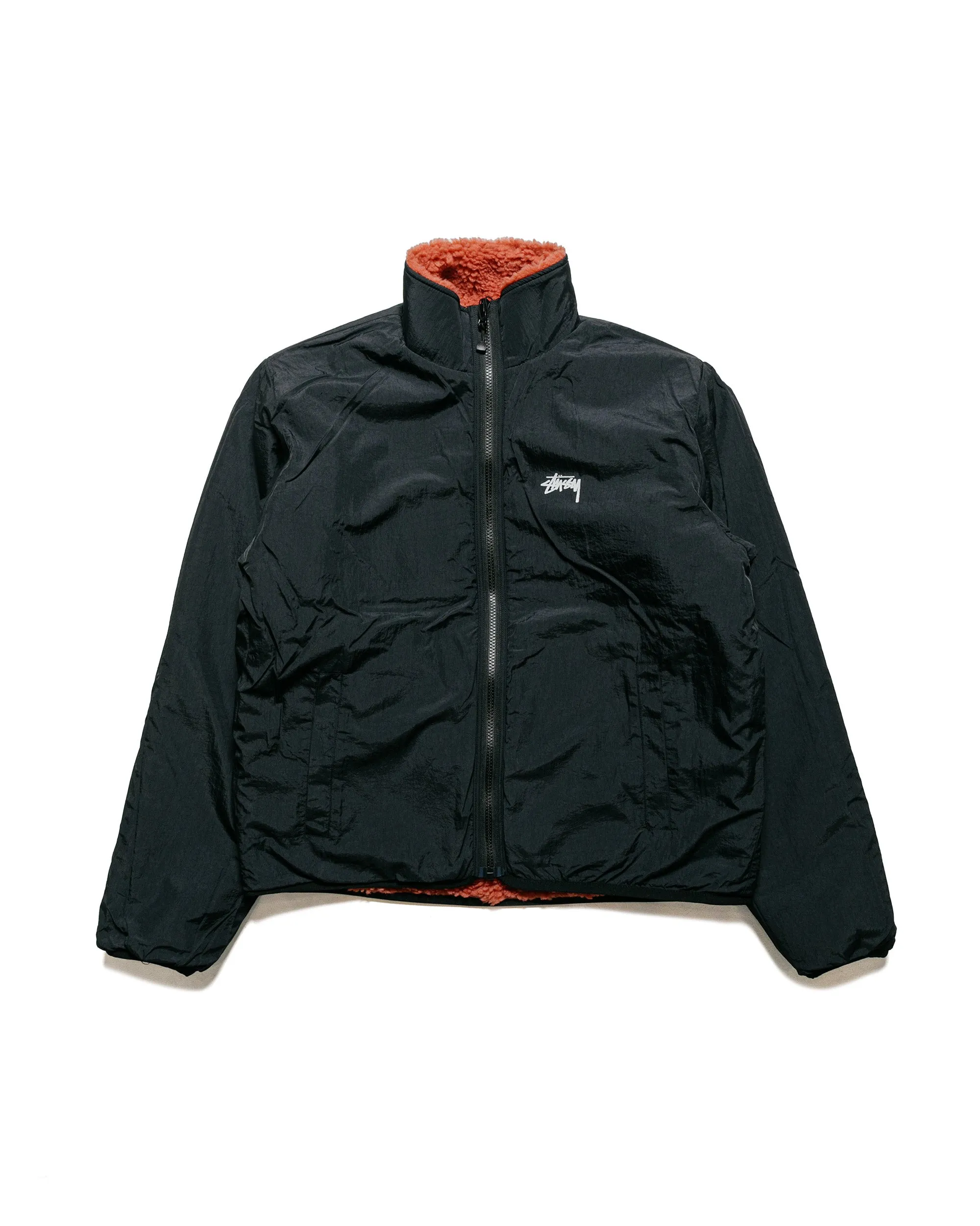 Stüssy Sherpa Reversible Jacket Terracotta