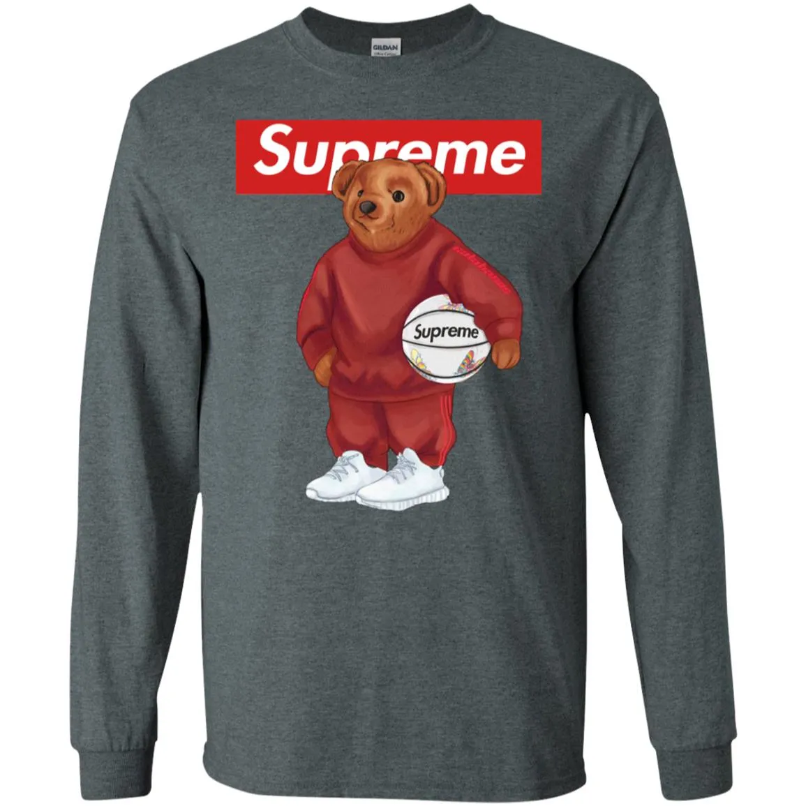 Supreme Bear Sport T-shirt Men Long Sleeve Shirt