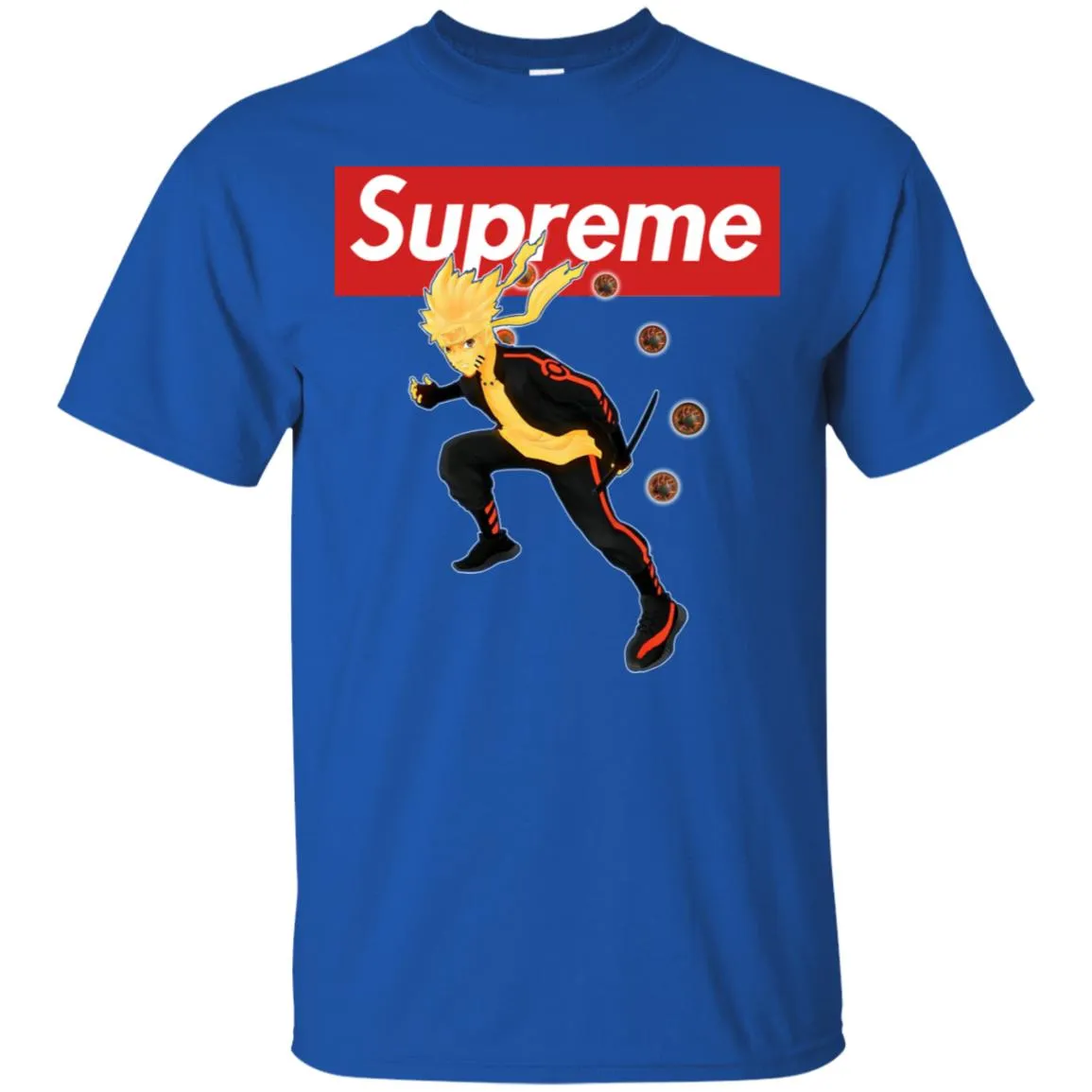 Supreme Naruto T-shirt Men Cotton T-Shirt