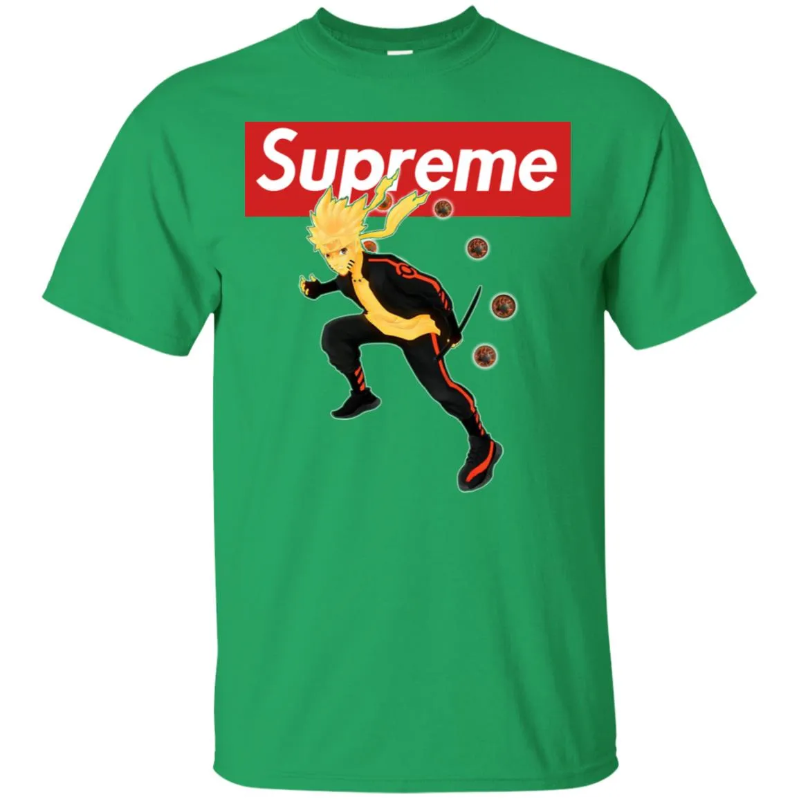 Supreme Naruto T-shirt Men Cotton T-Shirt