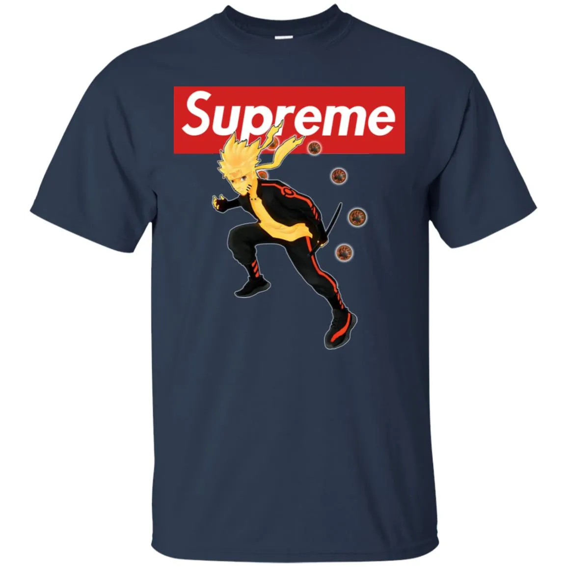 Supreme Naruto T-shirt Men Cotton T-Shirt