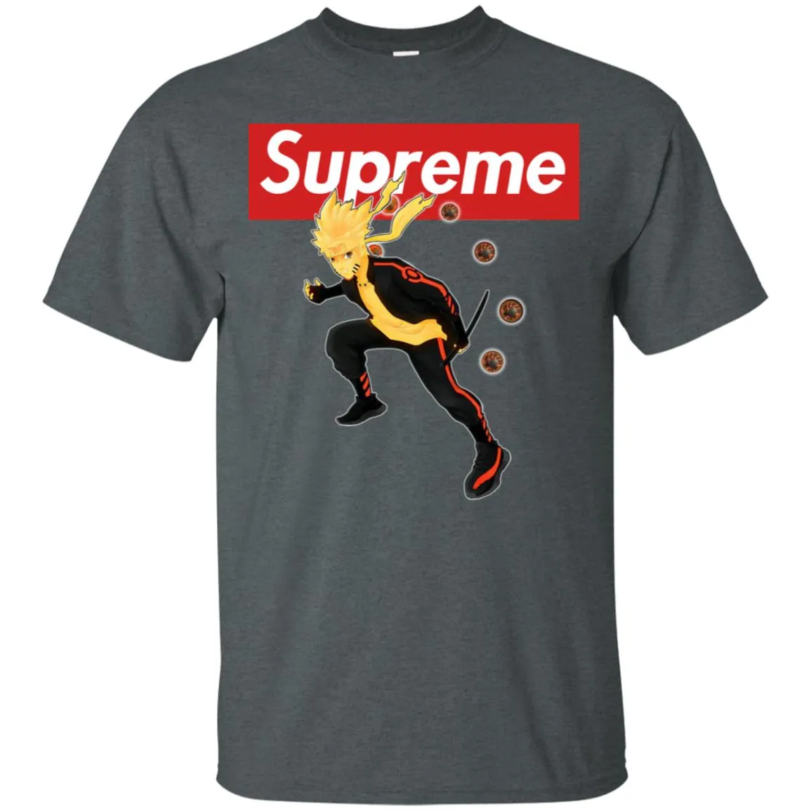 Supreme Naruto T-shirt Men Cotton T-Shirt