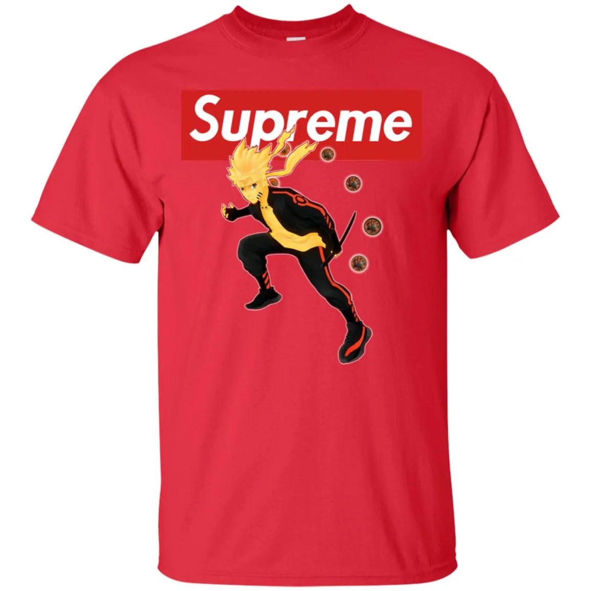 Supreme Naruto T-shirt Men Cotton T-Shirt