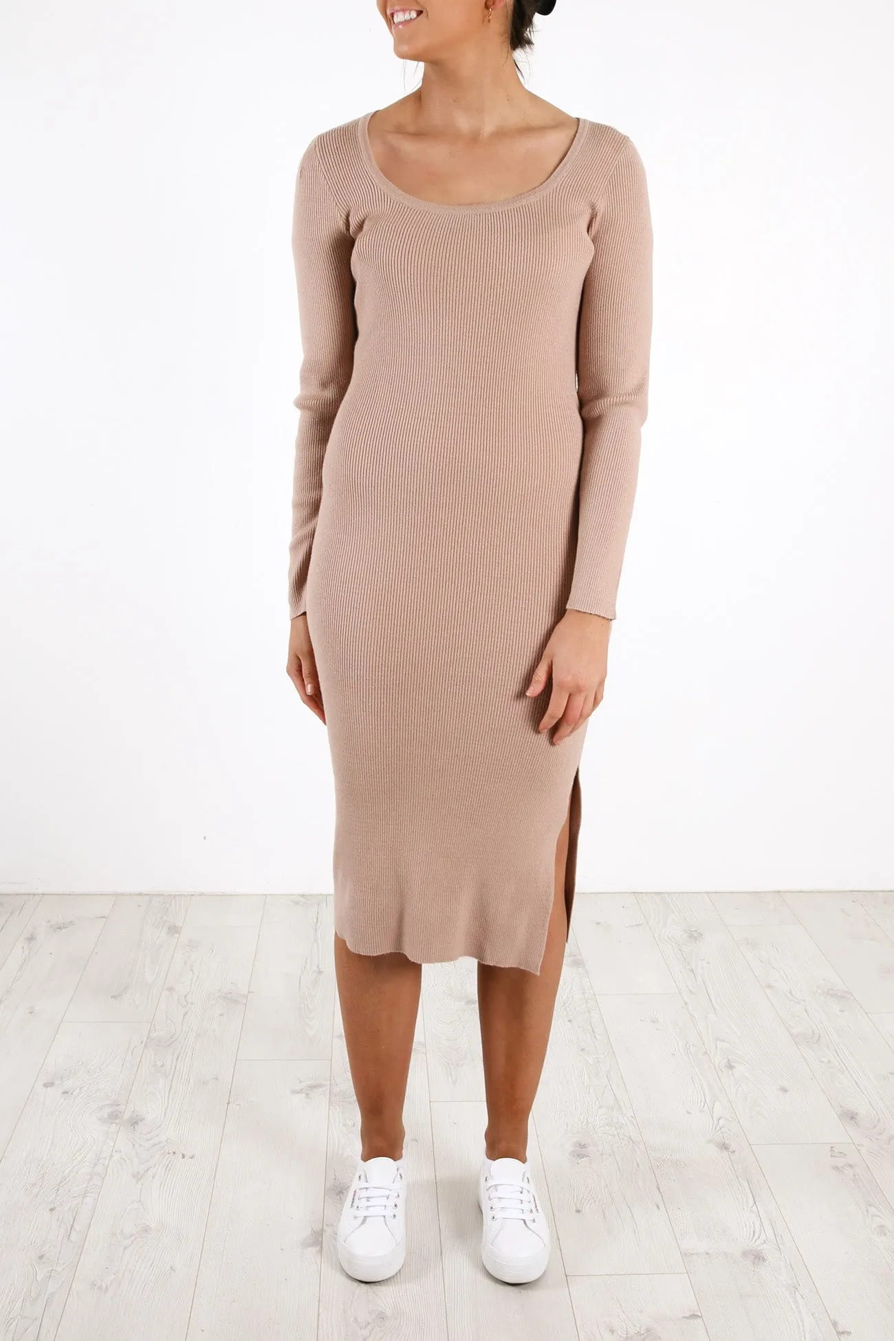 Tara Knit Dress Tan