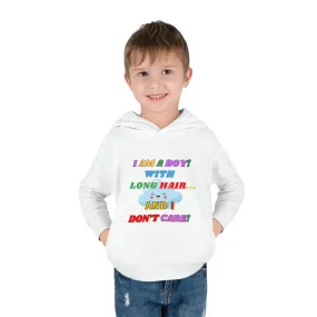 Toddler Hoodie - Boy with Long Hair Design