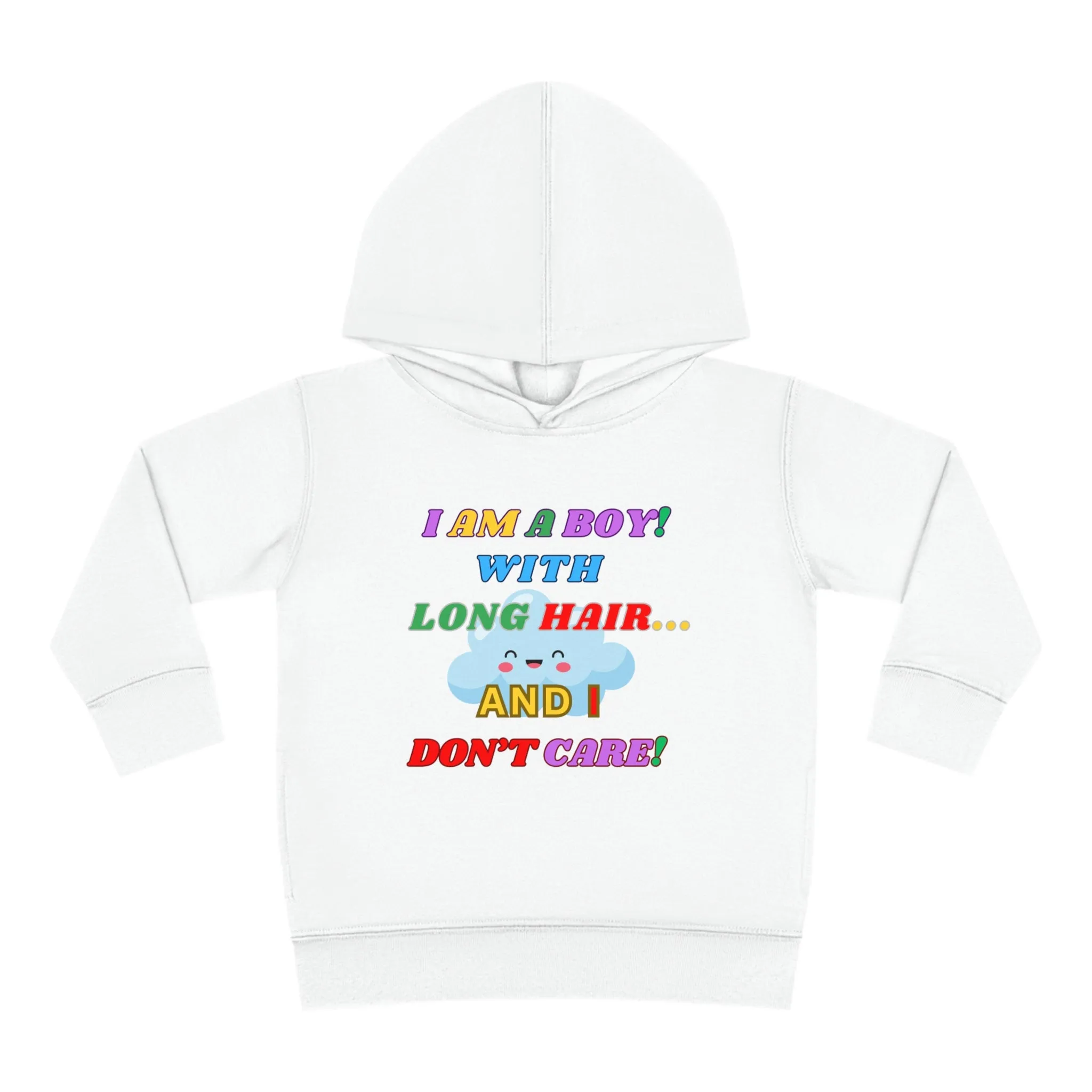 Toddler Hoodie - Boy with Long Hair Design