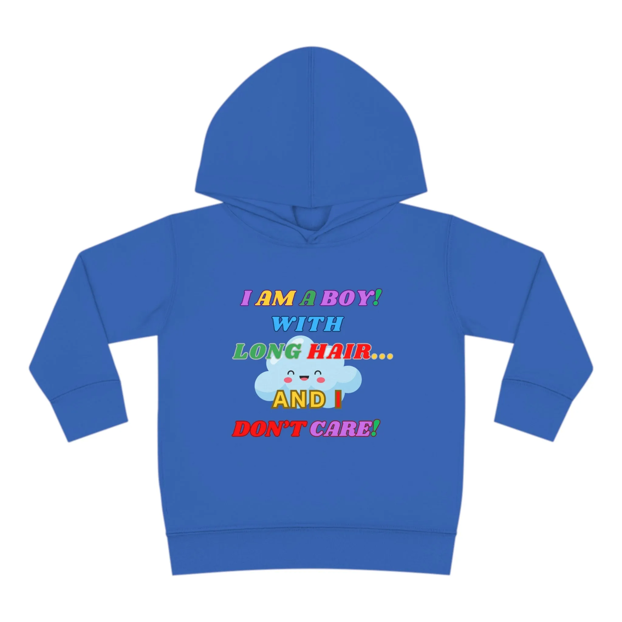 Toddler Hoodie - Boy with Long Hair Design