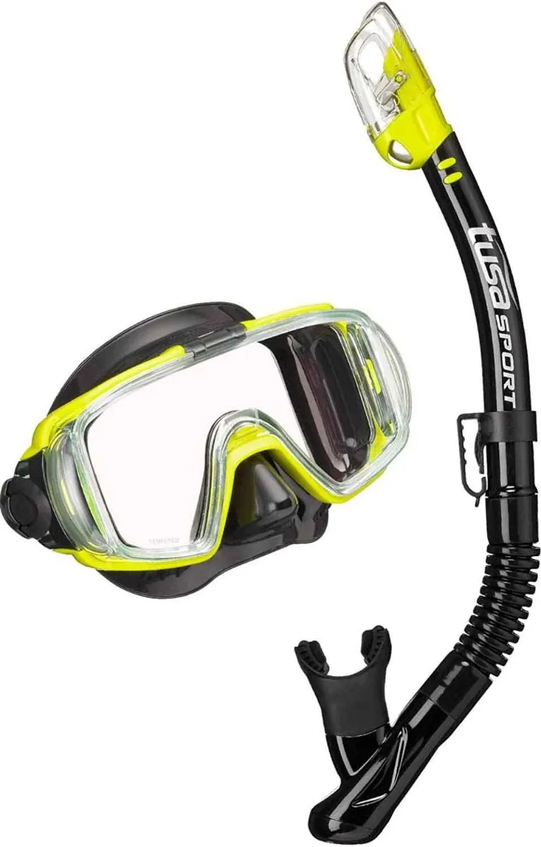 TUSA SPORT Dive Mask and Snorkel Set ADULT Black Series (UC3125)