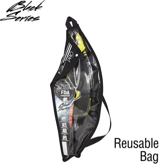 TUSA SPORT Dive Mask and Snorkel Set ADULT Black Series (UC3125)