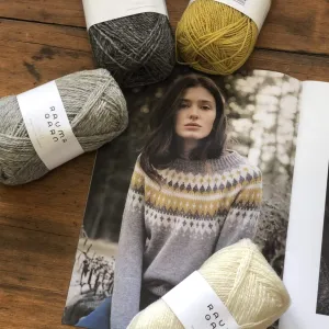 Varde Yoke Sweater 257R in Rauma Finullgarn