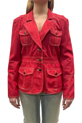 Vintage Anna Sui Red Military Jacket