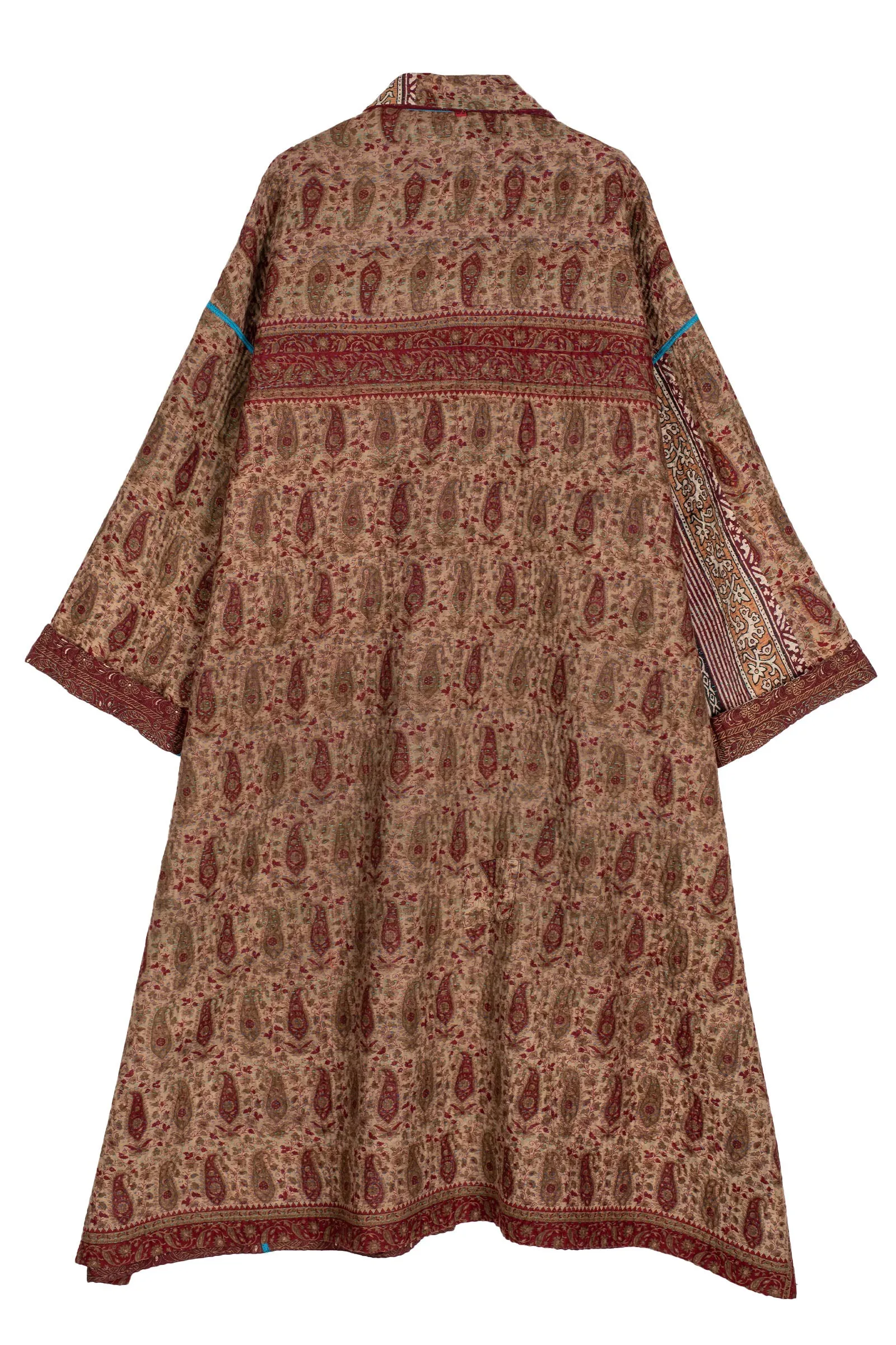 VINTAGE COTTON KANTHA OVERSIZED COAT - cv4326-0037a -