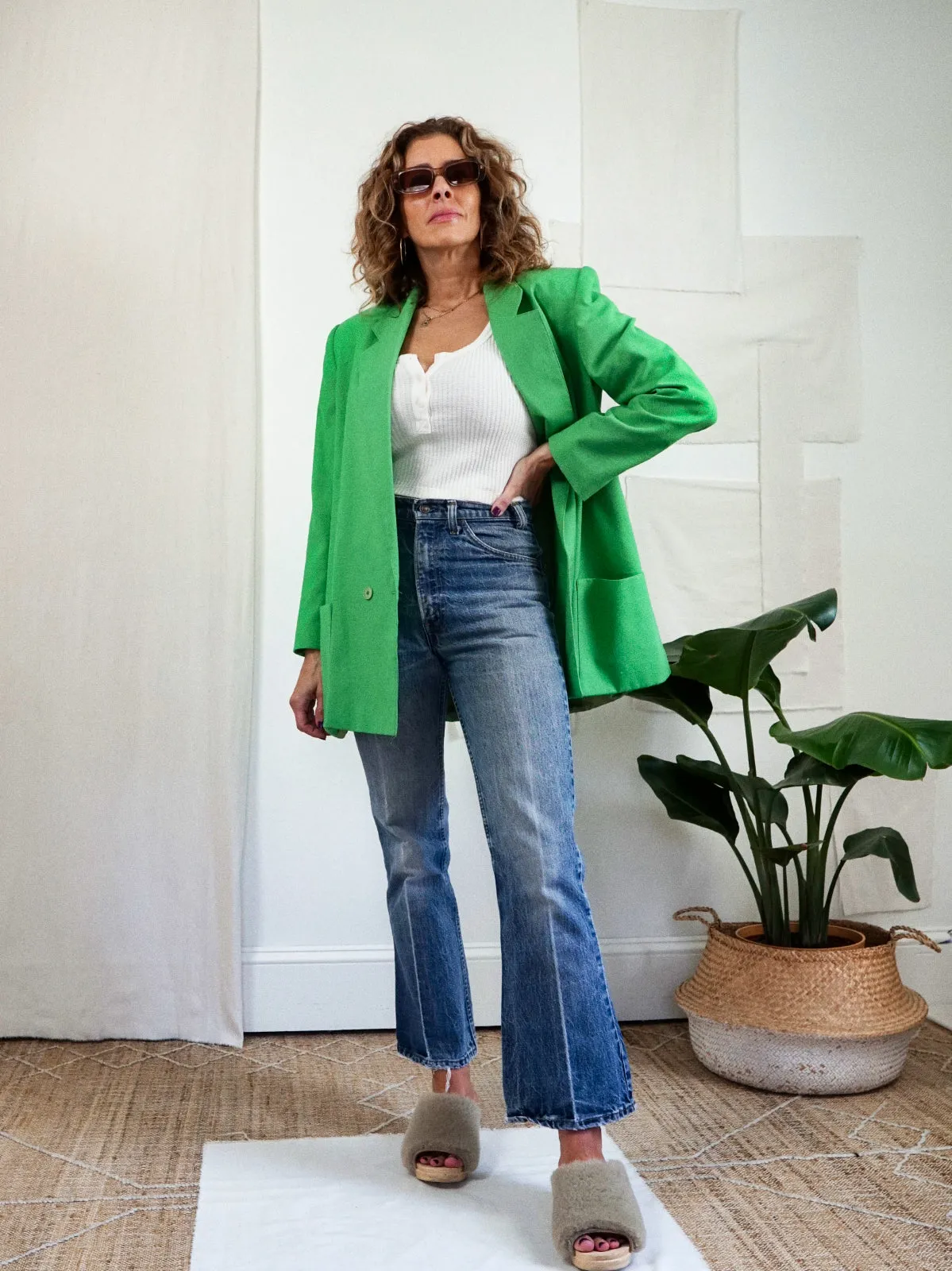 Vintage Shamrock Boxy Blazer Jacket