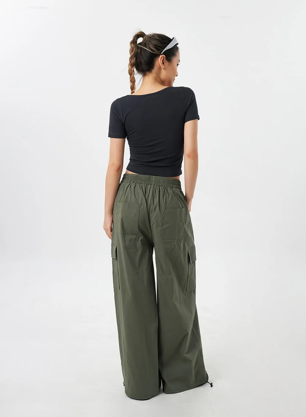 Wide Cargo Track Pants CY308