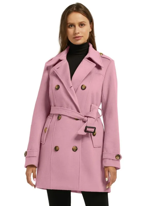 Women's Double Coat Mid-Long Winter Trench Coat33993