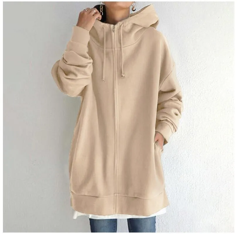 Women's Fuzzy Hoodies Long Sport Pullover Hoodie Full-Zip Hoodie Sweatshirt