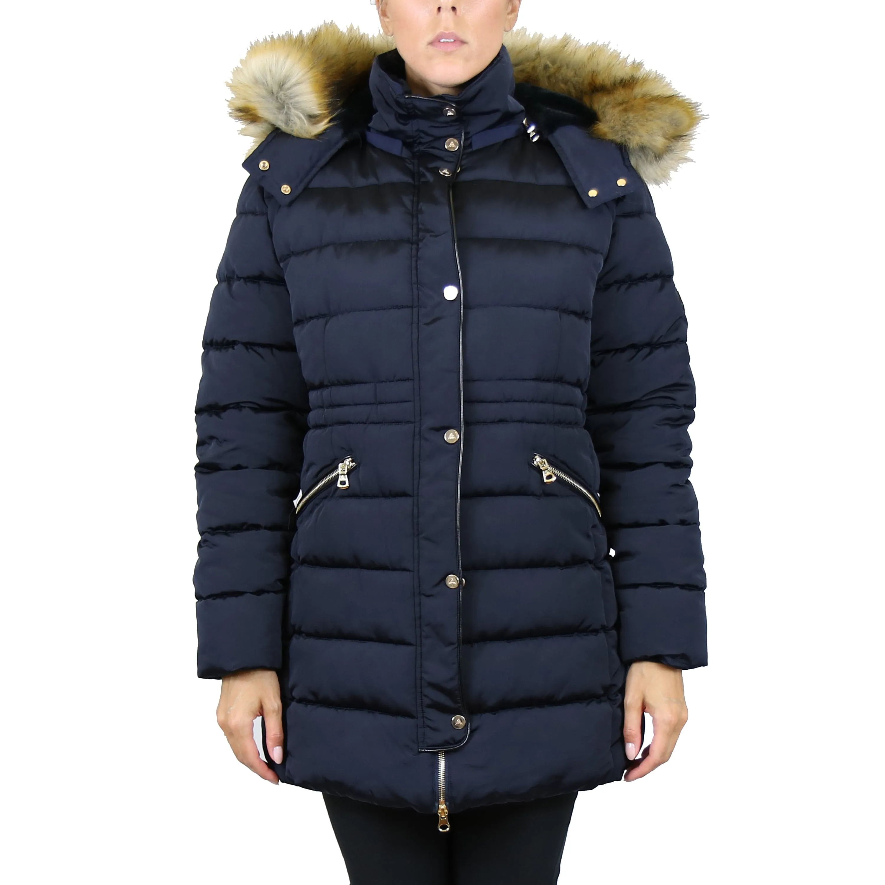 Women's Heavyweight Parka Jacket with Detachable Faux Fur Hood