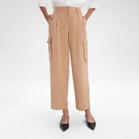 Women's High-Rise Straight Leg Cargo Pants - A New Day Camel S