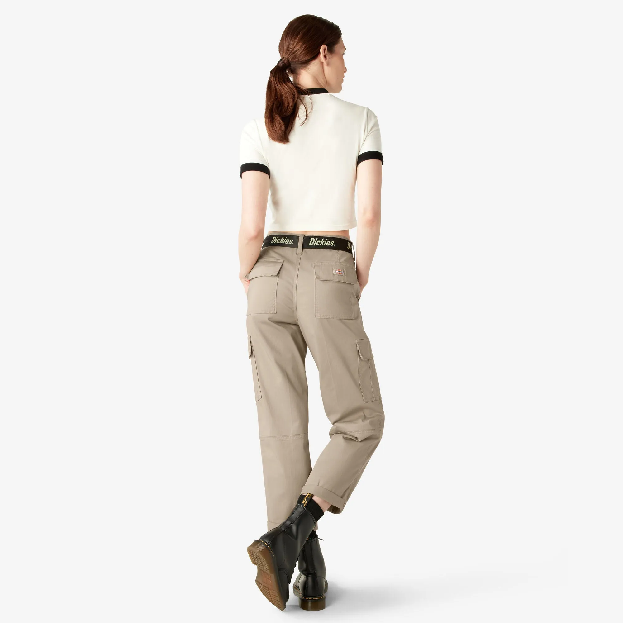 Women's Relaxed Fit Cropped Cargo Pant FPR50 - Desert Sand