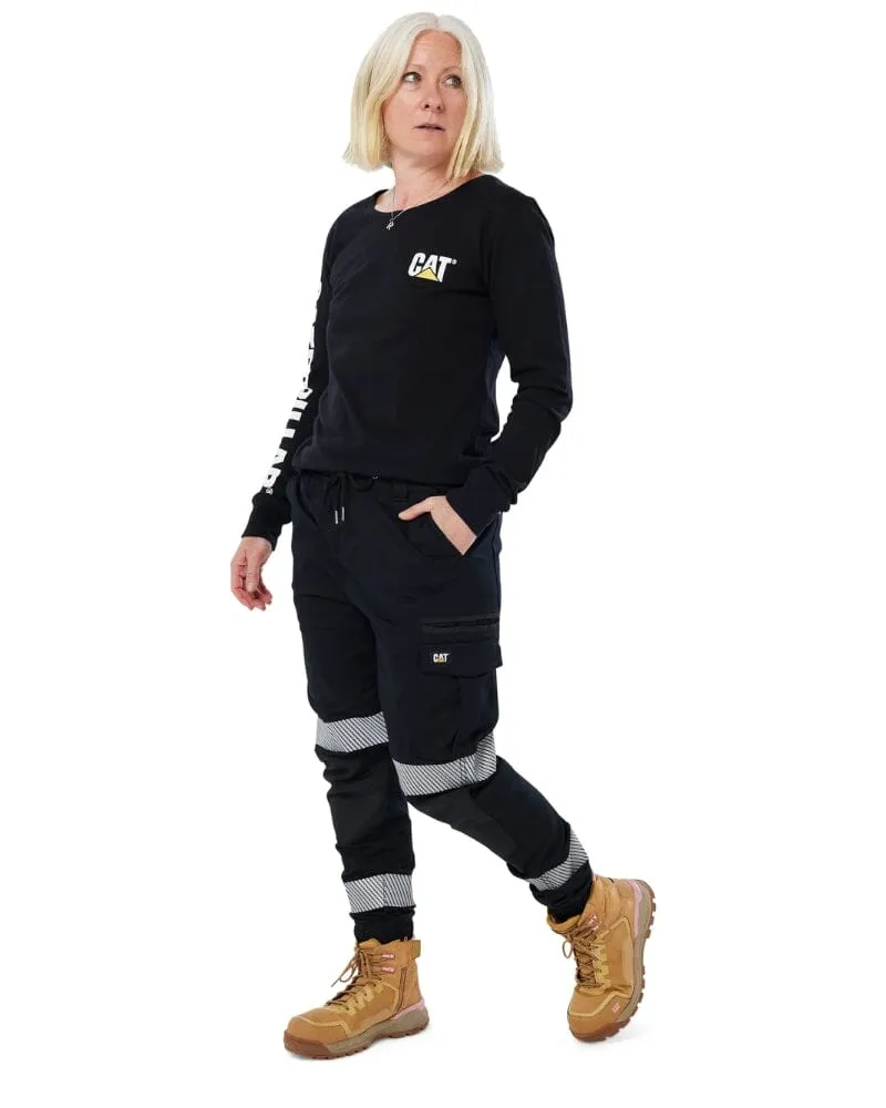 Womens Taped Cuffed Dynamic Pant - Black