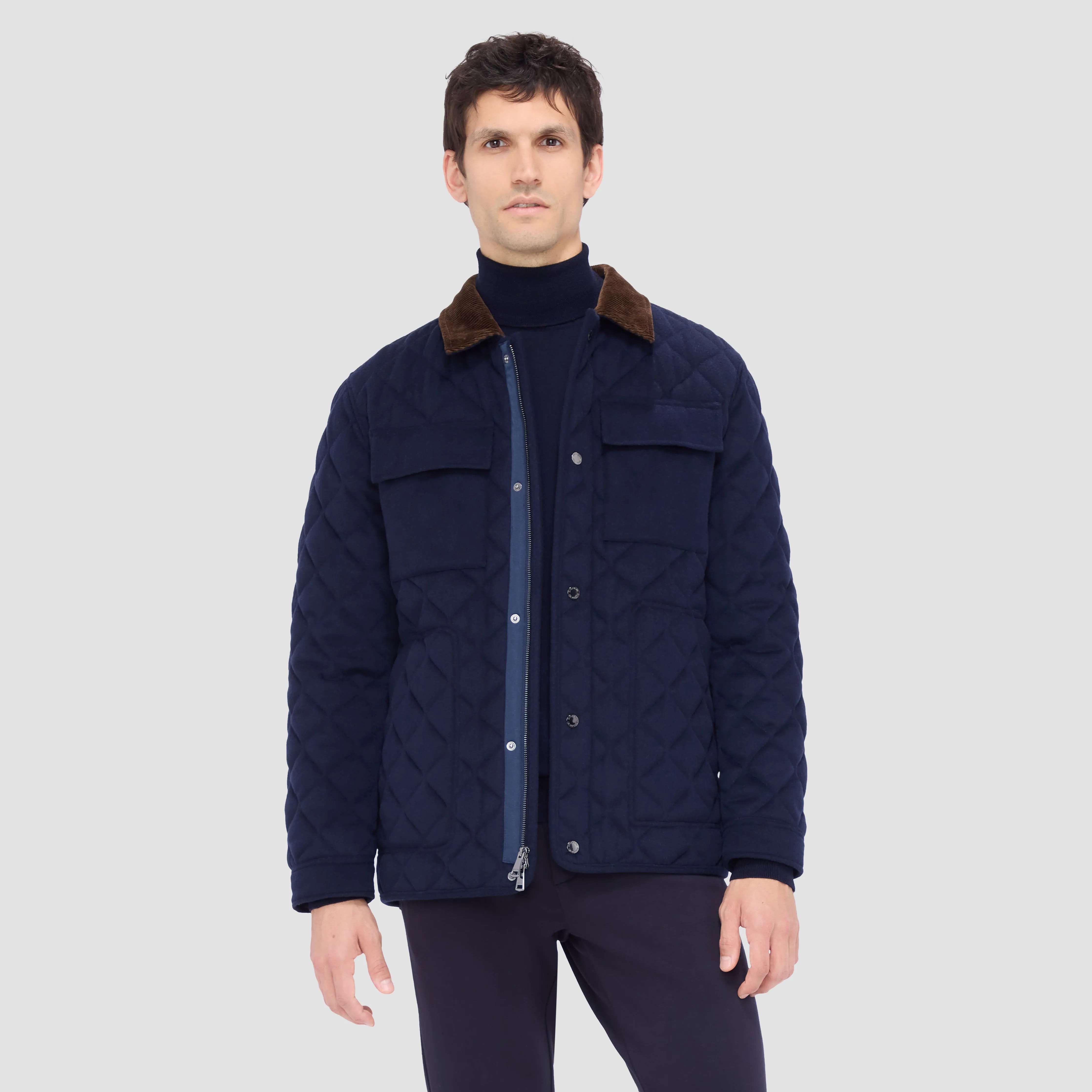 Wool and Cashmere Quilted Field Jacket