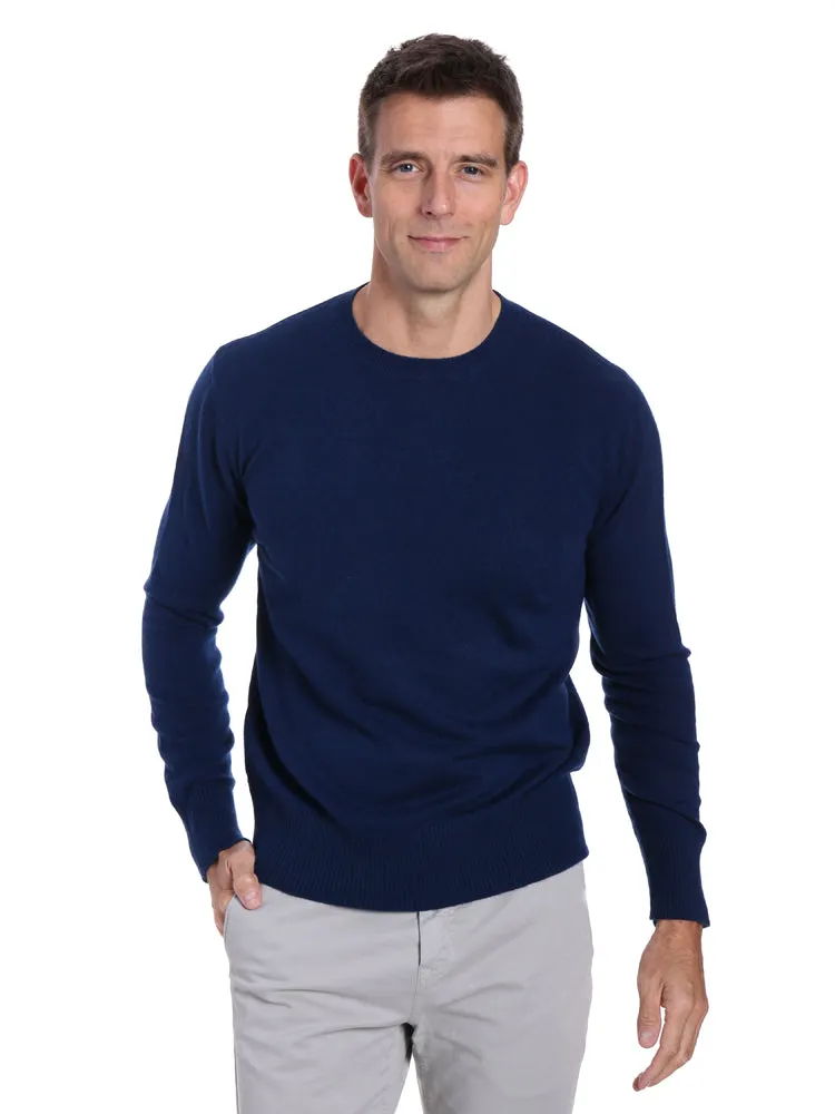 Zainuno Moizni Men's 100% Cashmere Crew Neck Pullover Sweater